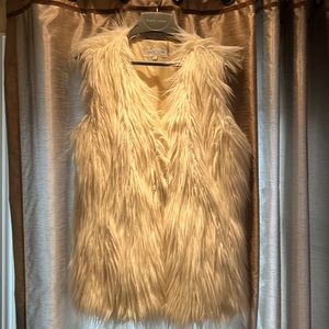 Black Rivet mohair cream vest